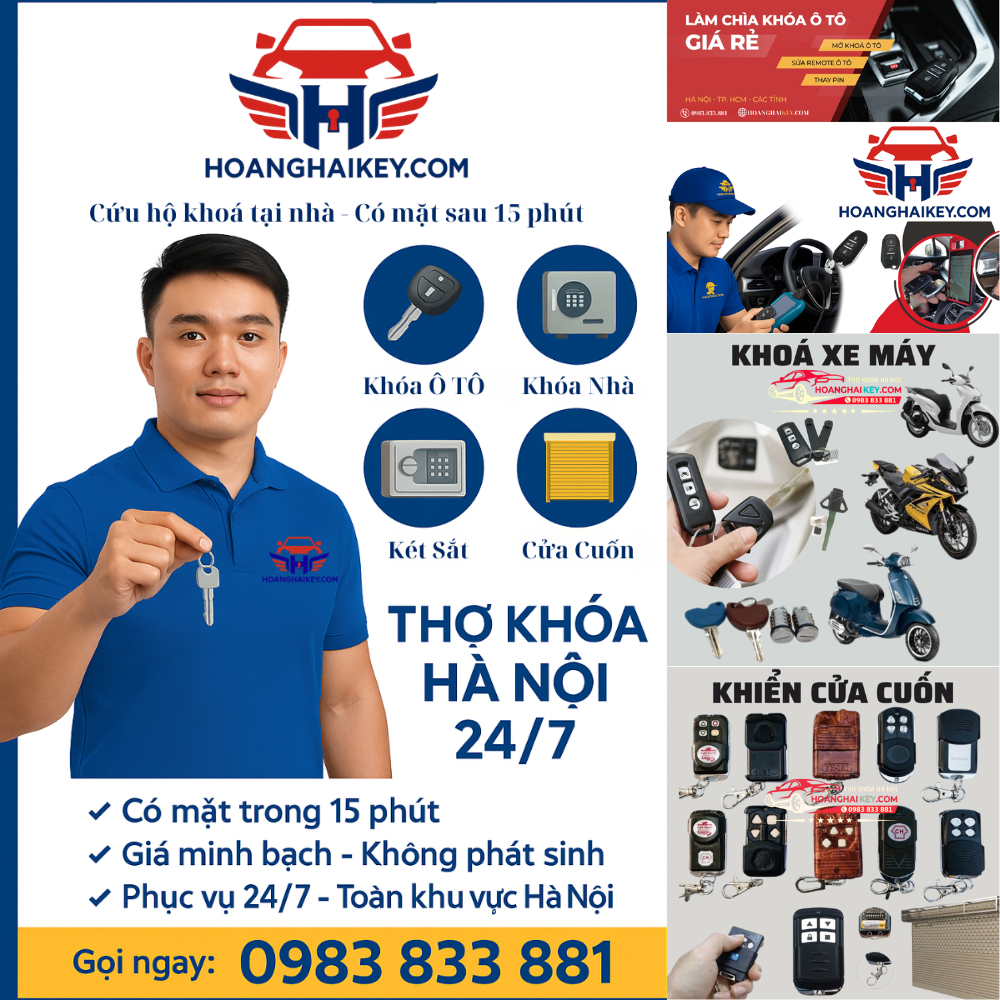 Dịch vụ sửa khóa tận nhà tại Hà Nội 24/24 - Hoàng Hải Key