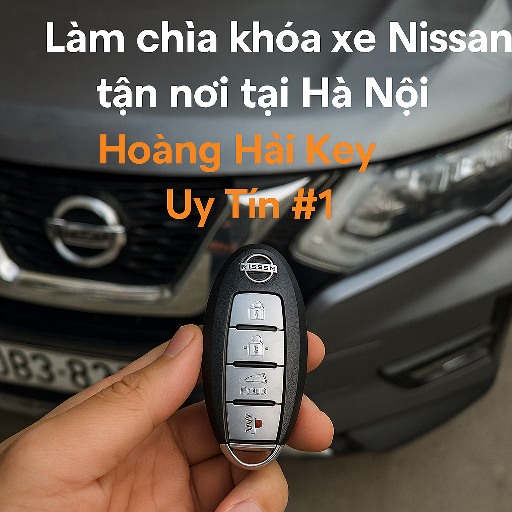 Làm chìa khóa xe Nissan tận nơi tại Hà Nội - Hoàng Hải Key