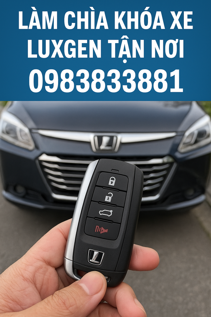 Hoàng Hải Key làm chìa khóa ô tô Luxgen tận nơi uy tín tại Hà Nội
