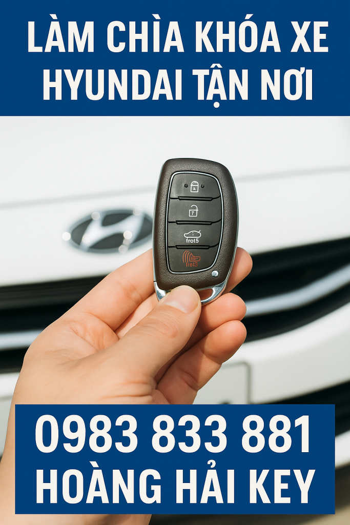 Khách hàng làm chìa khóa xe Hyundai tại Hoàng Hải Key