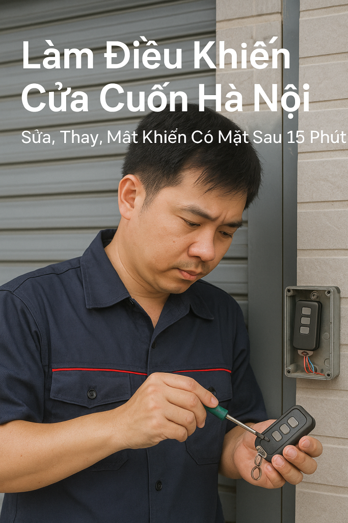 Thợ làm điều khiển cửa cuốn Hà Nội Hoàng Hải Key