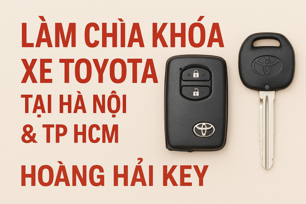 Hoàng Hải Key làm khóa ô tô Toyota uy tín tại Hà Nội