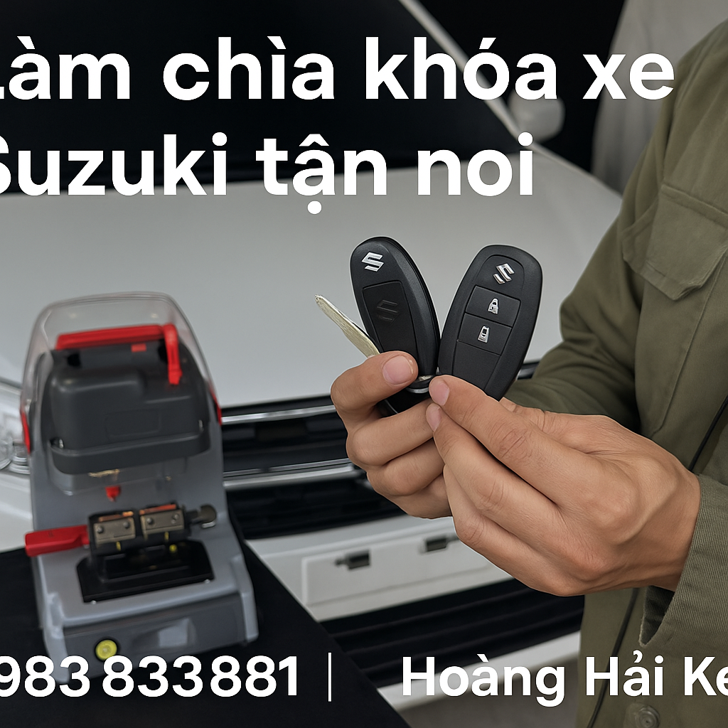 Làm chìa khóa xe Suzuki tận nơi tại Hà Nội - Hoàng Hải Key