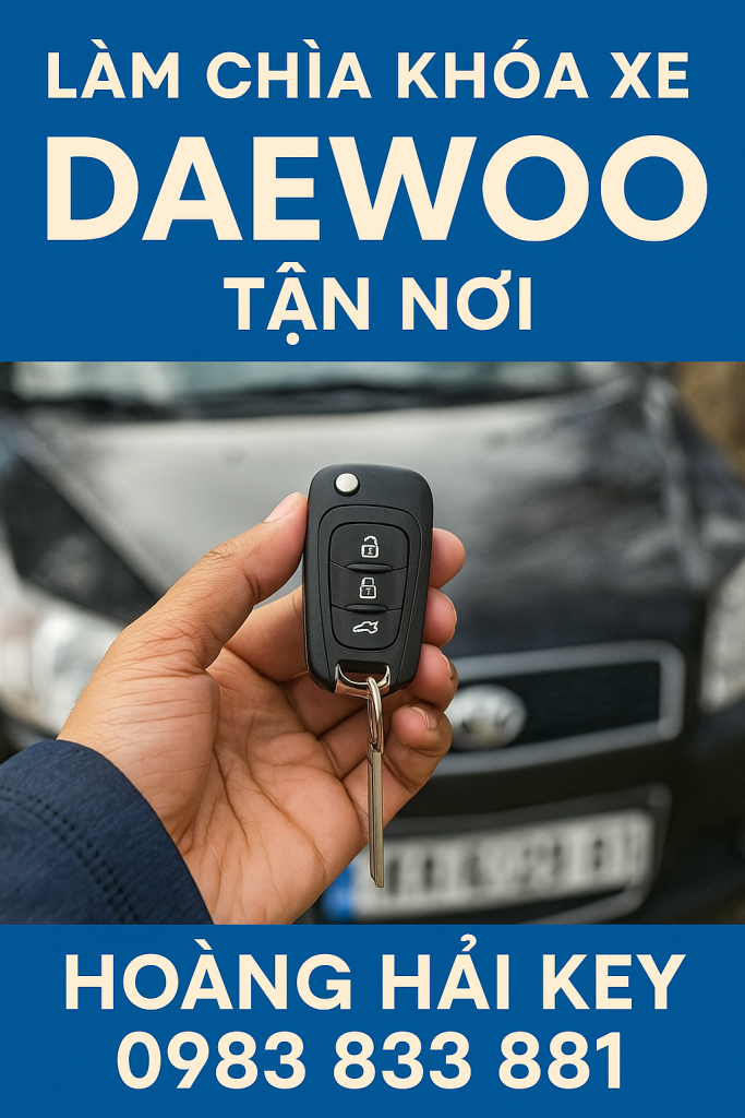 Thợ Hoàng Hải Key lập trình chìa khóa smartkey xe Daewoo tận nơi