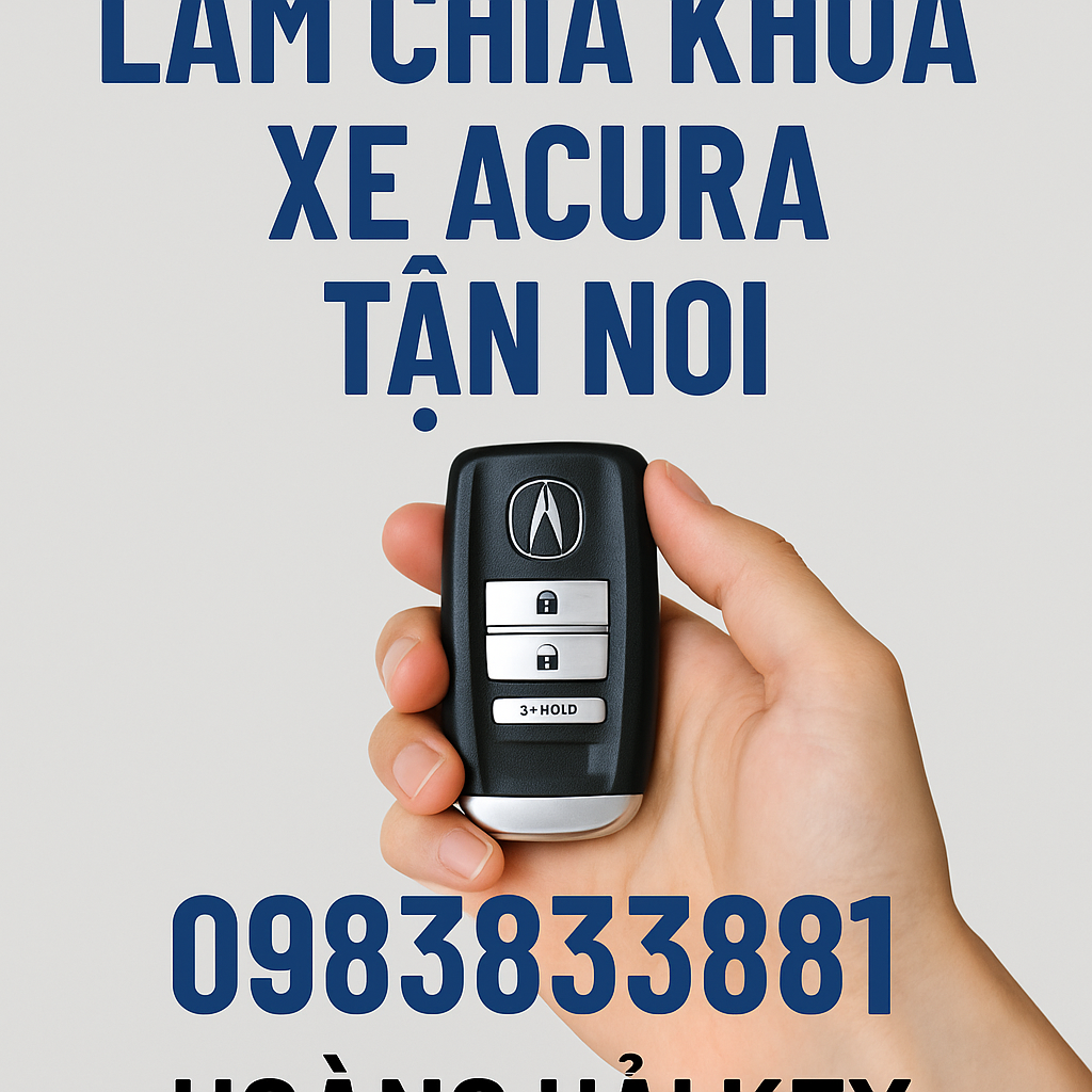 Hoàng Hải Key làm chìa khóa ô tô Acura uy tín tại Hà Nội