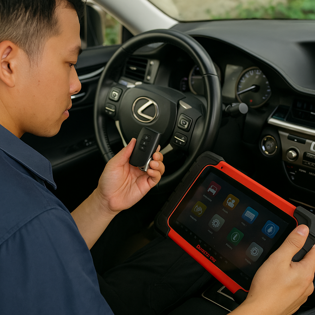 Thợ Hoàng Hải Key lập trình chìa khóa smartkey xe Lexus tại Hà Nội