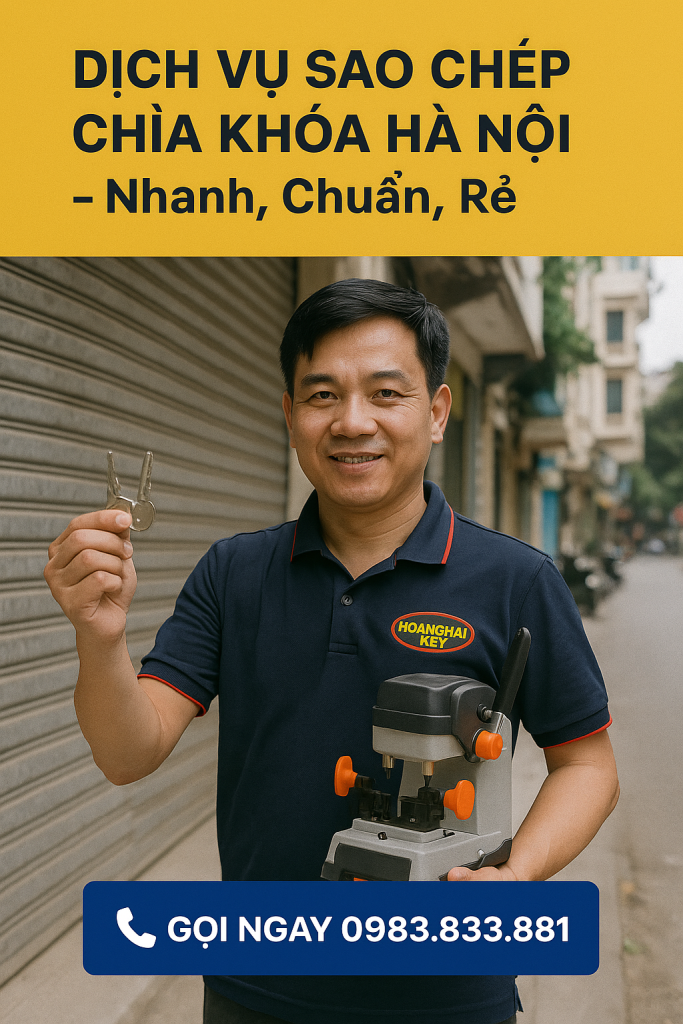 thợ khóa Hoàng Hải Key sao chép chìa khóa giá rẻ Hà Nội