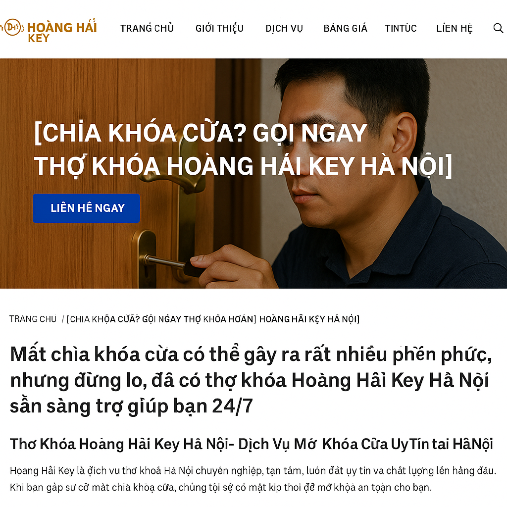 mất chìa khóa cửa - Hoàng Hải Key