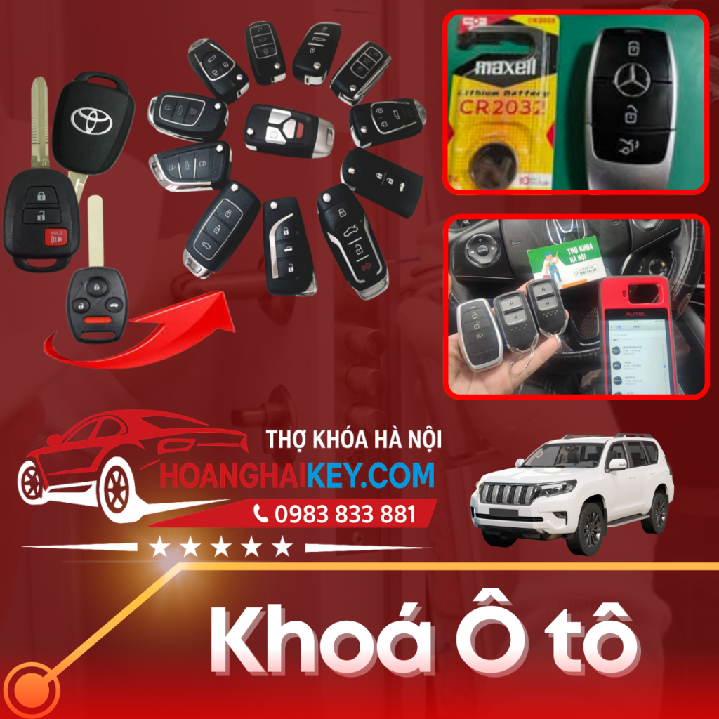 thợ khóa Hà Nội làm chìa khoá ô tô