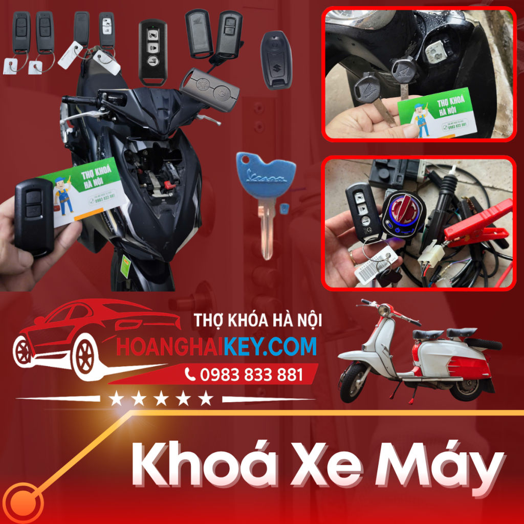 thợ khóa Hà Nội sửa khóa xe máy