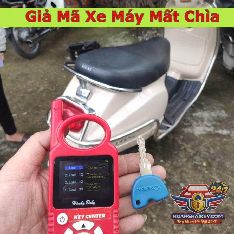 Làm lại chìa khóa xe máy nhanh tại Hà Nội